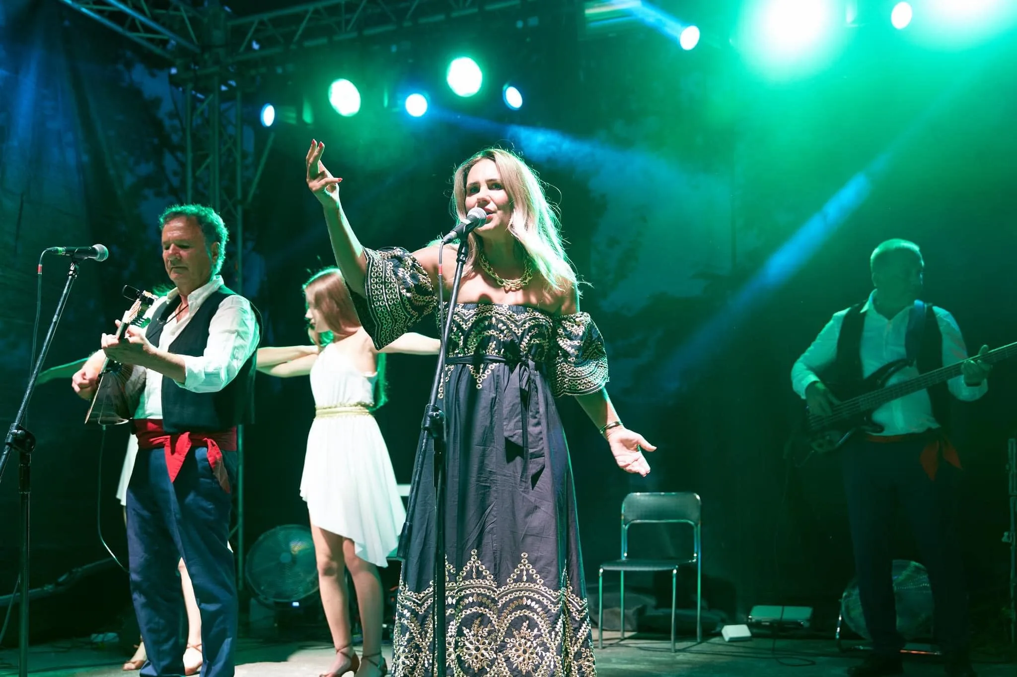 Mythos Greek band at concert with audience